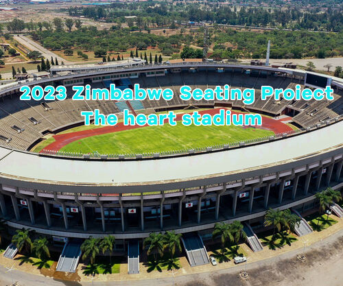 2023 Simbabwe Das Herz Stadion Sitzprojekt