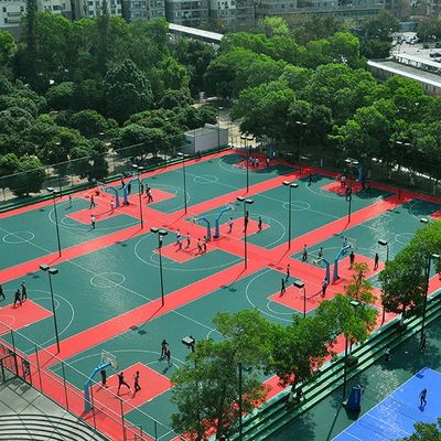 Guter Preis Weather Resistant Outdoor Basketball Court Tiles Polypropylene Material With Multi Color online