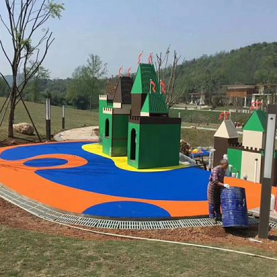 Guter Preis Kreativer EPDM-Gummiturnhallen-Bodenbelag mit roter blauer gelber Regenbogen-Farbe online