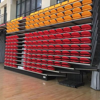 Guter Preis Hintere faltende einziehbare Bleacher-Sitzplätze für Innenhochschulschule Hall online
