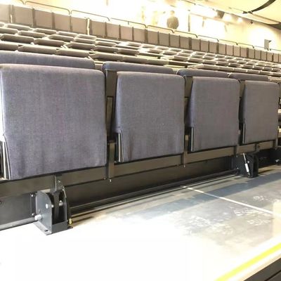 Guter Preis Hintere faltende teleskopische Bleacher-Sitzplätze, einziehbare Zuschauertribünen für Turnhallen Soem online