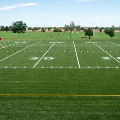 Guter Preis 25m × 4m pro Rollenfußball-künstliches Gras, dunkelgrüner Fußballplatz-synthetisches Gras online