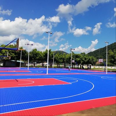 Ineinander greifenpolypropylen-Bodenfliesen im Freien für Basketball-Tennisplatz