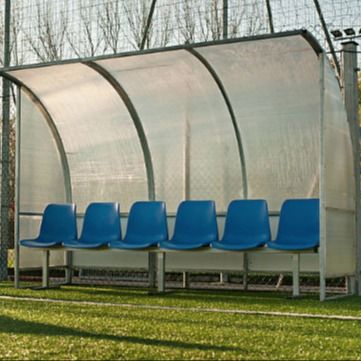 Guter Preis 4 Sitzfußball im Freien Team Shelter, Ersatzfußball-Bänke mit Abdeckung online
