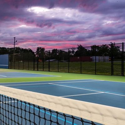 Guter Preis Gericht Mat Portable Ondoor Pickleball 60 x 30ft Rolle Mat Free Line Painting Service online