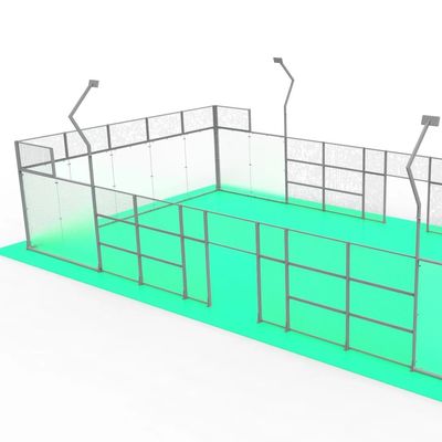 Guter Preis Gemachter grüner Padel-Tennisplatz mit glatter Oberfläche und 1 Jahr online