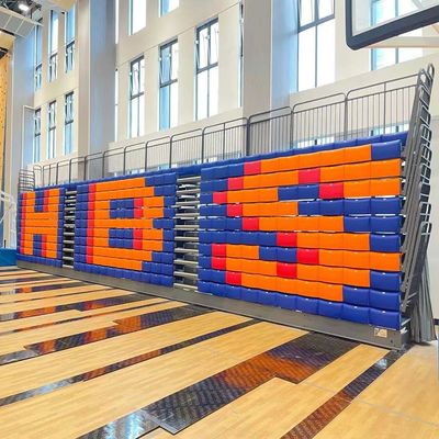 Guter Preis Individuell angepasste Breite Klappbare Rückziehbare Bleacher Sitze Silber 4 - 10 Reihen online