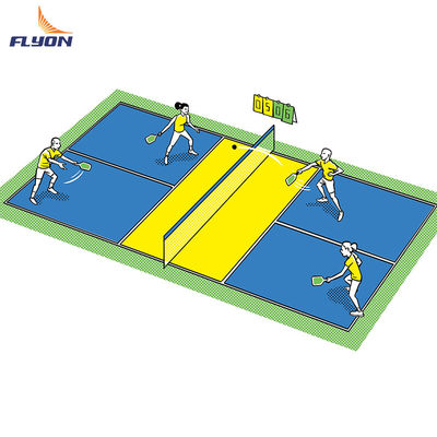 Guter Preis Anti-Aging Tragbare Pickleball-Flächen Boden Größe Optionen von 44 * 20ft oder 60 * 30ft online