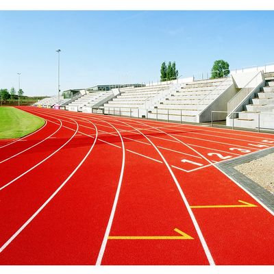 Guter Preis Langstreckenlaufbahn Gummioberfläche 8M x 400M Verblendungs- und UV-beständige Gleitbahn online