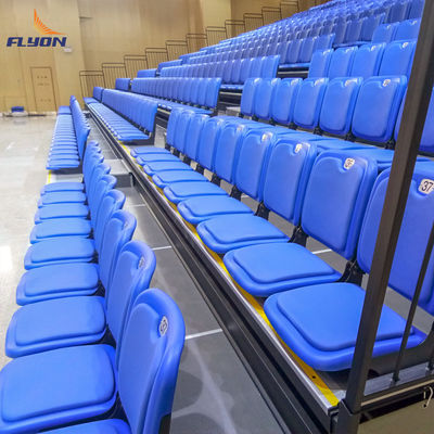 4-10 Reihen Einziehbare Bleacher Sitze mit Silberveredelung und anpassbare Höhe