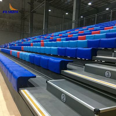 Silberne Rückziehbare Bleacher Sitze für einfache Installation und Anpassung