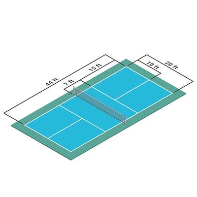 Guter Preis Platzgröße Option 44*20ft oder 60*30ft Pickleball Platz Mat Roll Installation mit Arcylic Beschichtung Kristall Sand Oberschicht online