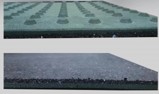Guter Preis Dauerhafte Blindway-Gummi-Matte taktile Bodenbelagmatte 60*100cm online