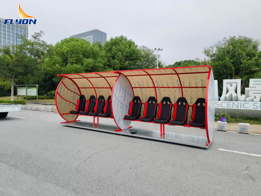 EN 13501 Brandschutz-Zertifiziertes tragbares Bänkschutz mit Rädern für Fußballmannschaften