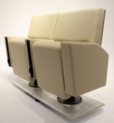 Guter Preis FY962 Hochleistungs-Theaterstuhl mit Eisenrahmen, mit Doppelfeder-Klappsitz und klappbarem Getränkehalter online