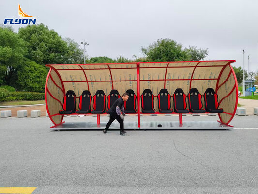 Guter Preis Feuerverzinkte Stahl-Fußball-Auswechselbank, tragbar, für Fußballspiele, Sondergröße für Schulstadien online