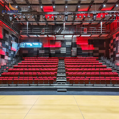 Guter Preis Elektrische Rückziehbare Bleacher Sitze mit Aluminiumrahmen und anpassbare Farbe für Stadien und Auditorien online