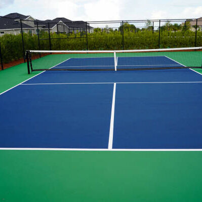 Guter Preis EU-Standard 44*20ft Portable Pickleball Court Mat mit rutschfeste Oberfläche und maßgeschneiderte Linienmalerei online