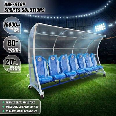 Guter Preis Professionelle Fußball-Ersatzbank mit verzinktem Stahlrahmen und individuellen Farboptionen – 3 Jahre Garantie. Athletic Dugout online