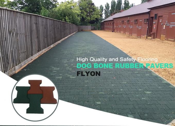 Spielplatz-Gummibelagmatte mit einfacher Installation und langlebigem Dogbone-Pflaster 0